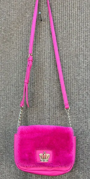Juicy Couture Vibrant Pink Crossbody Bag Faux Fur Y2K Style thumbnail 1