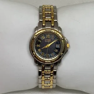 Citizen women’s watch vintage two tone date date quartz 6010-s53051 running thumbnail 1