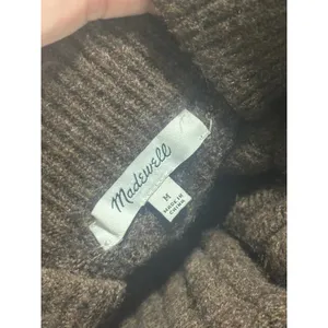 Madewell Elsmere Pullover Sweater Heather Brunette Brown Ribbed NC650 Medium thumbnail 8