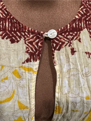 Free People “Gotta Have You” Tiered Tunic Top Multicolor Marigold Floral Print thumbnail 4