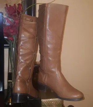 Jasmine Tall Tan Riding Boots Size 8 thumbnail 1