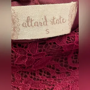 Altar’d State Halter Dress, Burgundy Size Small thumbnail 2