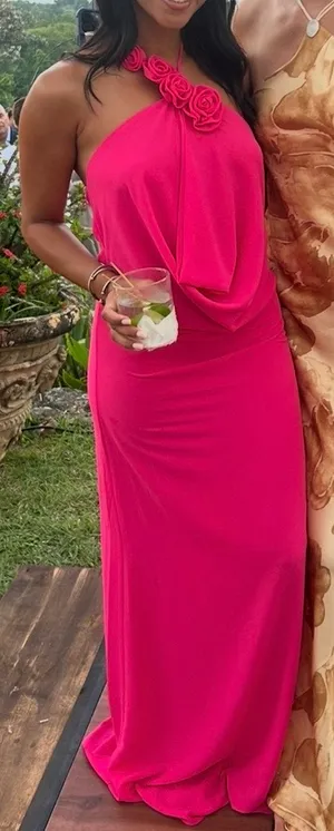 Pink meshki Rosalia maxi dress thumbnail 3