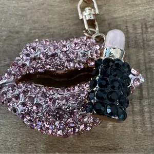 Glamorous Pink lipstick Keychain Purse Charm for Handbag Zinc Alloy NEW! thumbnail 9