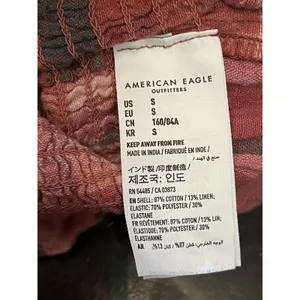 American Eagle Outfitters Tank Top Womens Small Plaid Smocked Strapless Crop thumbnail 6