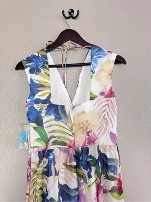 NWT $158 • Guess • Maxi Dress • Gilda • Floral Print • Small thumbnail 10