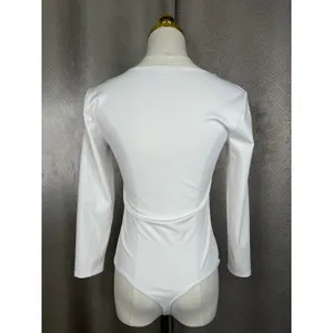 Intimately Free People White Square Neck Long Sleeve Bodysuit Small OB1015694 thumbnail 4