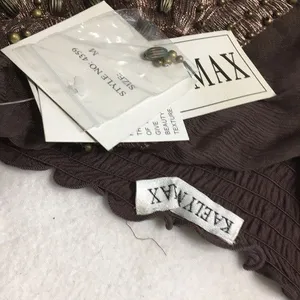 Kaelyn Max 100% Silk Brown Embellished Sleeveless Tank NEW M thumbnail 9