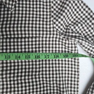 Madewell Brown Gingham Check Button Down Tie Front‎ Cotton Shirt AE769 Womens M thumbnail 11