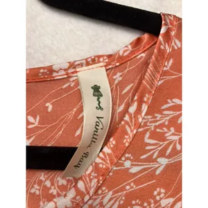Vanilla Bay Womens 3X Rust Orange Floral Tiered Babydoll Top‎ VT28391PLUSGG thumbnail 2