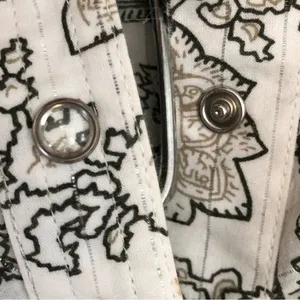 Ariat paisley w/Silver threads long sleeve Pearl Snap western shirt M thumbnail 5