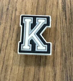 Source Unknown Croc charm White 'K' thumbnail 1