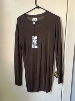 New brown long sleeve sweater thumbnail 1