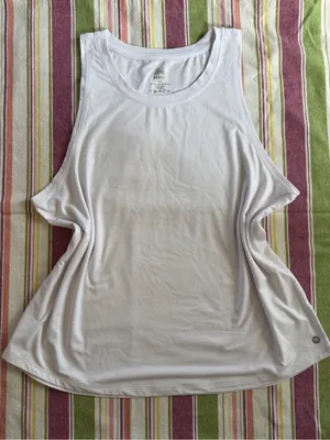 Athleta White Scoop Neck Performance Tank large never used thumbnail 1