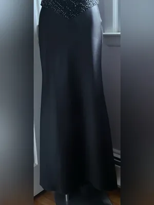 DESTINATION BY MON CHERI Beaded Halter Black Prom Gown Sz 8 thumbnail 4