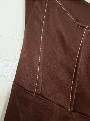 Zara Brown Satin Corset Mini Dress thumbnail 5
