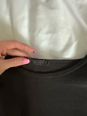 Long Sleeve Crop Brandy Melville Top Black thumbnail 3