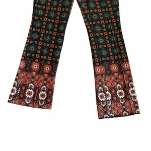 Maeve Anthropologie The Margot patterned kick flare geometric pants SZ S #2538 thumbnail 3