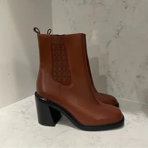New! Franco Sarto‎ Paula Stacked Block Heel Bootie Sz 9 $180 thumbnail 9