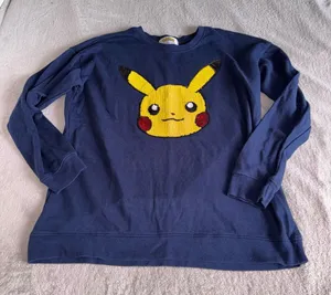 Pokémon Navy Blue Pikachu Graphic Long Sleeve Shirt thumbnail 1