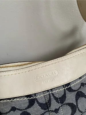 Coach Legacy jacquard leather Medium Duffle y2k signature Denim crossbody 10402 thumbnail 4