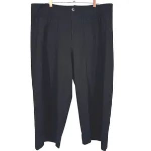 Anthropologie Maeve Colette Black Wide Leg Cropped Pants Size 20W Minimalist thumbnail 4