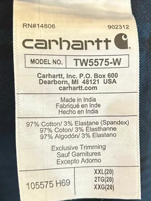 Carhartt Womens Rugged Flex Relaxed Fit Flannel Long-Sleeve Plaid Tunic Size XXL thumbnail 7