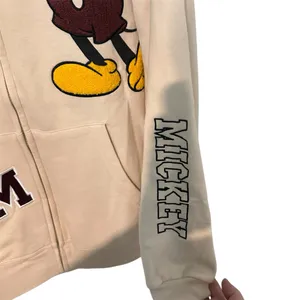 Disney Mickey Mouse Ivory Zip Up Hooded Jacket Womens‎ Size XXL thumbnail 8