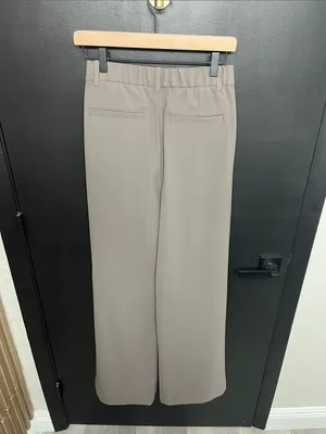 GAP Wide-Leg Dress Pants in Taupe thumbnail 3