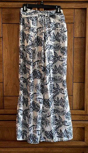 Vestique Vestibule Blue And White Flowy Pants thumbnail 4