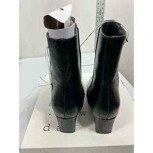 Womans New A New Day Tigris Ankle Boots Size 6.5 Black Kitten Heel Side Zip thumbnail 3