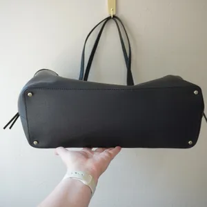Kate Spade New York Black Saffiano Leather Drawstring Tote Bag Gold Hardware thumbnail 14