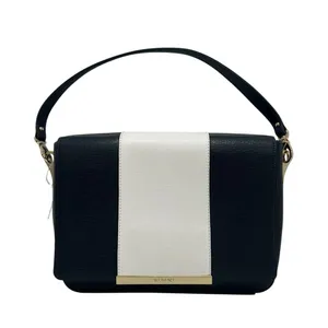 Ripani Italian Leather Handbag Purse Shoulder Bag Navy Blue white Nautical Italy thumbnail 2