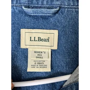 L.L.Bean Women’s Small Denim Jean Jacket Classic 90s Preppy Americana Cotton thumbnail 5