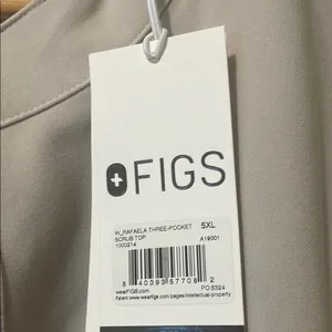 Womens New Figs Rafaela Three Pocket Scrub Top Slate Plus Size 5XL thumbnail 2