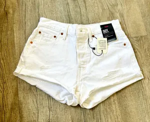 Levi's 501 Premium Collection white shorts size 27. thumbnail 12