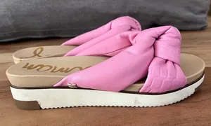 8 pink Sam Edelman Agatha platform slide sandals wedge slip on comfort thumbnail 1