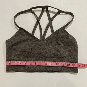 JoyLab Strappy Back Sports Bra Gray Heather Size M Medium thumbnail 6