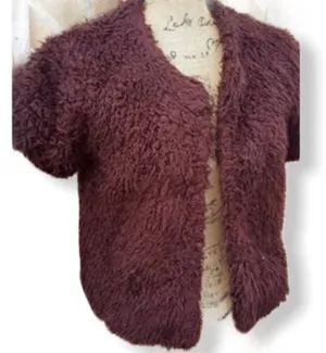 Ann Taylor Fuzzy Jacket Short Sleeves‎ NWT thumbnail 1