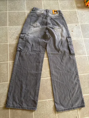 By Corea Washed Gray Cargo Boyfriend Jeans I think it’s a size S thumbnail 4