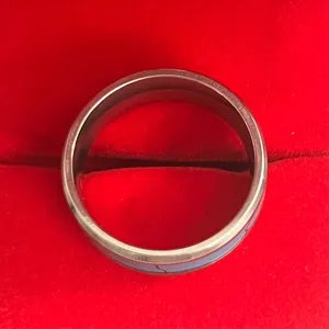 Stainless Steel Turquoise Inlay 6mm Band Ring Size 10 thumbnail 4