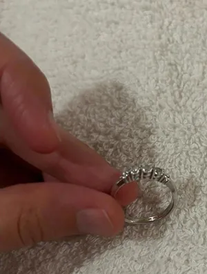 ring band sterling silver 925 beautiful unique size 8 thumbnail 1