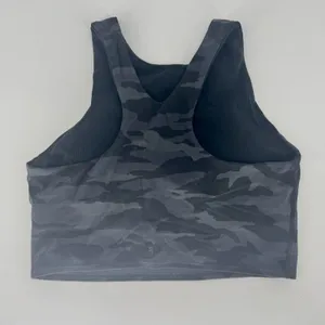 Athleta Racerback Sports Bra‎ Camo Grey Blue Black Size Medium thumbnail 2