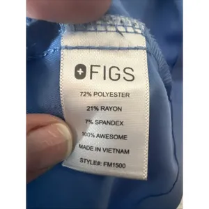 Figs Scrub 3 pocket Top Adult Extra Large Short Sleeve Blue V-Neck FM1500 thumbnail 6
