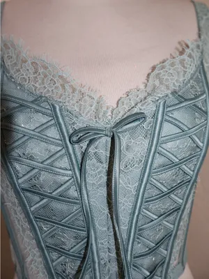 Victoria's Secret NWT Dream Angels Unlined Lace-Up Corset Top M thumbnail 3