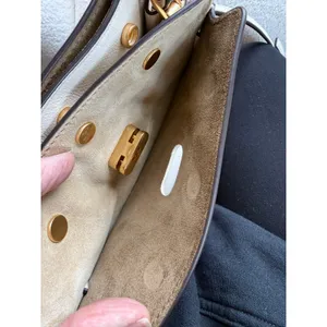 Tory Burch Petite Lee Radziwill Double Suede Leather Crossbody Bag Cream Women thumbnail 9