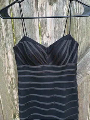 EUC Betsy & Adam Black Sweetheart Mermaid Maxi Dress Size 0 thumbnail 4