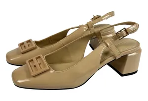 Liverpool Getty Slingback Block Heels Square Toe Dress‎ Shoes Beige Women's 7.5M thumbnail 1