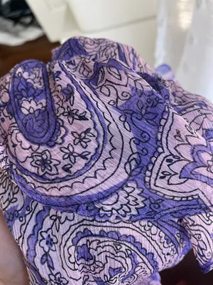 sheer Cropped Purple Blouse Size S thumbnail 4