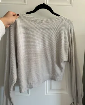 Altar’d State Cream Cropped Sweater thumbnail 2